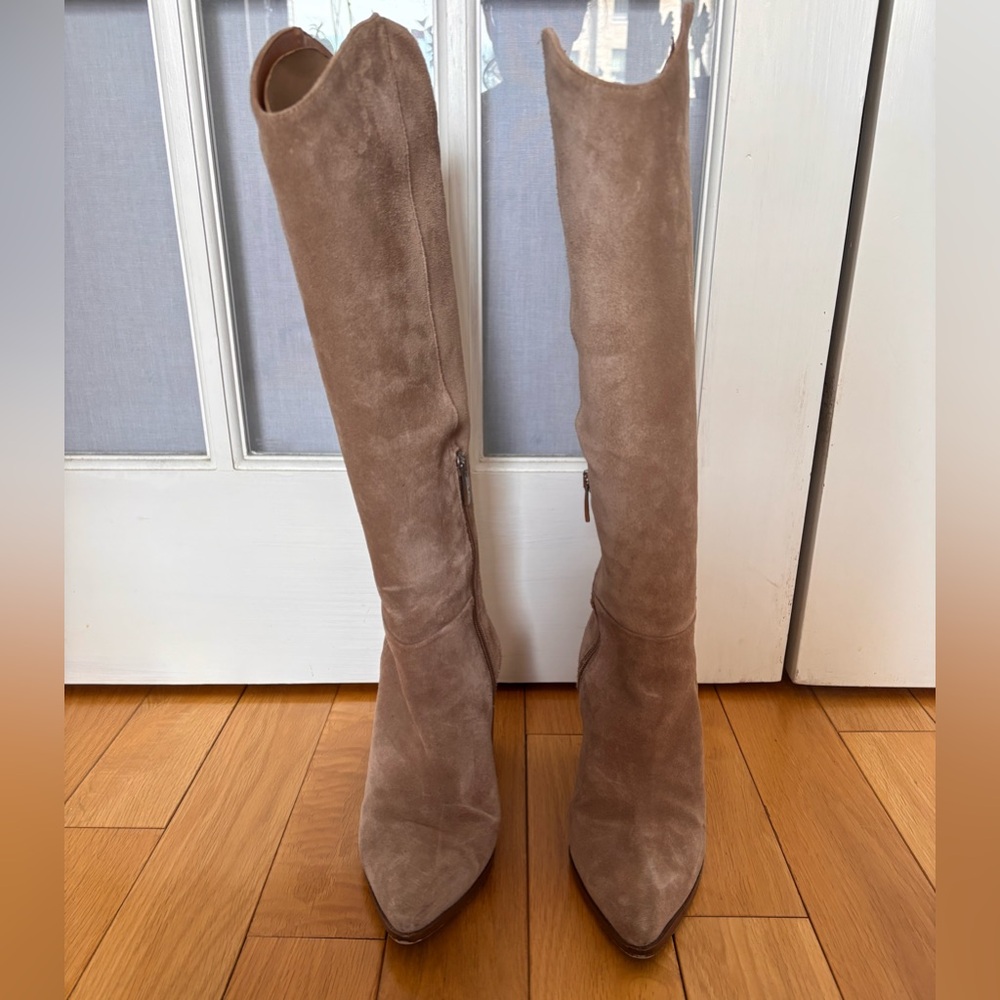 Franco Sarto Tan/Nude Suede Over-the-Knee Boots